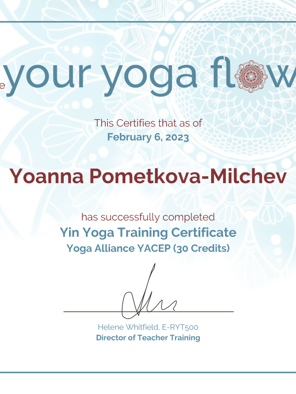 Yin Yoga Training Certificate